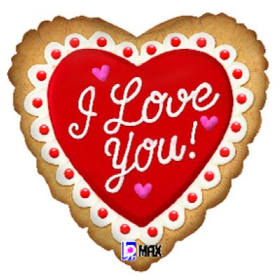 Betallic Foil 45cm (18") I Love You Cookie