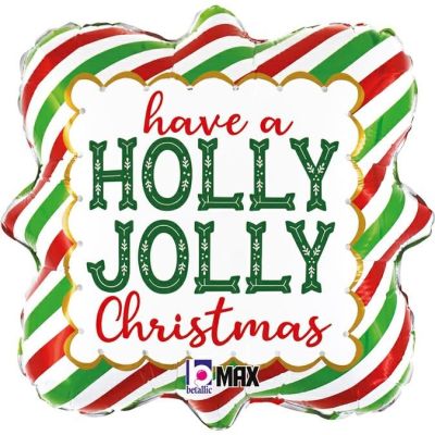 Betallic Foil 46cm (18") Holly Jolly Christmas