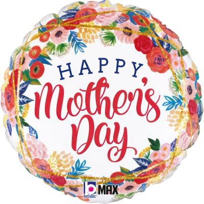 Betallic Foil 45cm (18") Mother's Day Floral Geo
