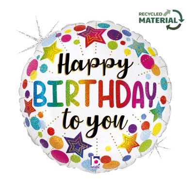 Betallic Foil 46cm (18") Birthday Stars & Dots