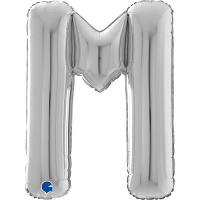 Grabo Foil 66cm (26") Silver Letter M