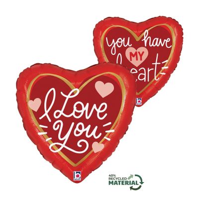 Betallic Foil 45cm (18") Love Messages (2 Sided Print)