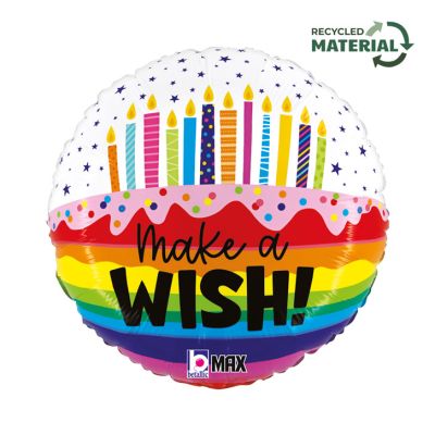 Betallic Foil 46cm (18") Rainbow Birthday Wishes