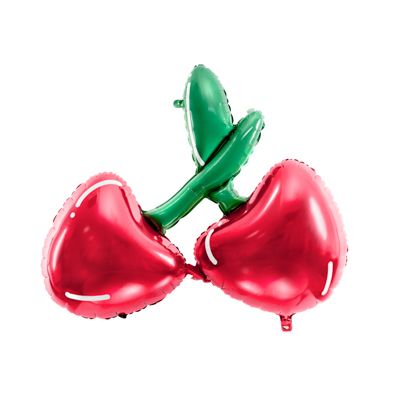 Party Deco Foil Shape Glossy Red Cherry Pair 88cm x 73cm