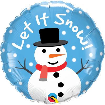 Qualatex Foil 45cm (18") Let It Snow Snowman