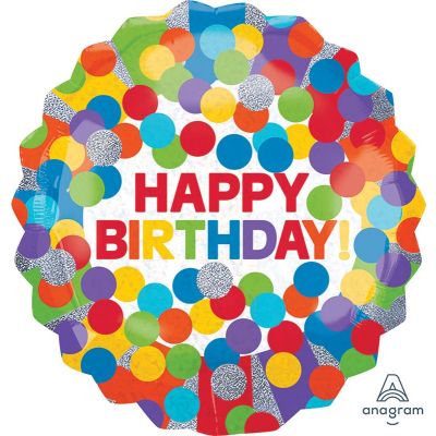 Anagram Foil Shape Holographic Primary Rainbow Birthday 