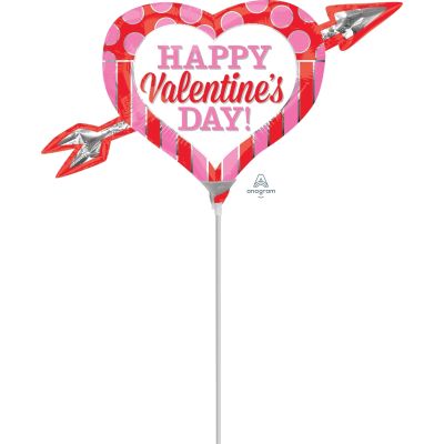 Anagram Microfoil 35cm (14") Happy Valentines Day Pink & Red - Air fill (unpackaged) 