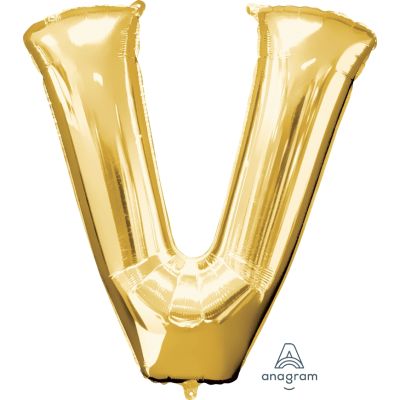 Anagram 34" Foil Gold Letter V 