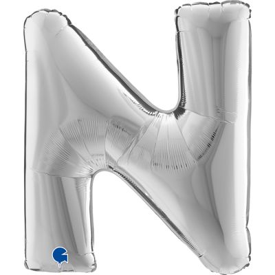 Grabo Foil Megaloon 102cm (40") Silver Letter N