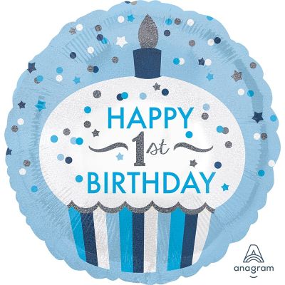 Anagram Foil 45cm (18") 1st Birthday Cupcake Boy