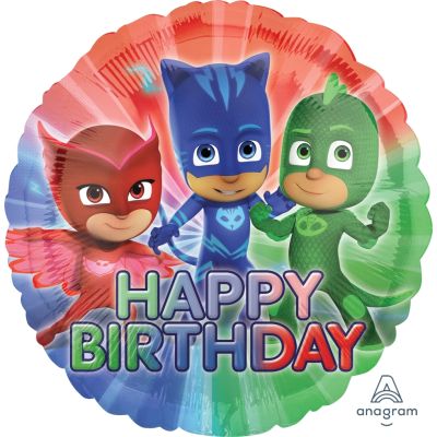 Anagram Licensed Foil 45cm (18") PJ Masks Happy Birthday