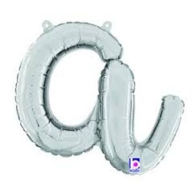 Betallic 14" Script Silver Letter A