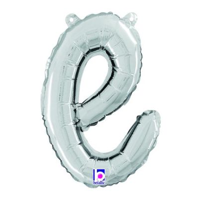 Betallic 14" Script Silver Letter E
