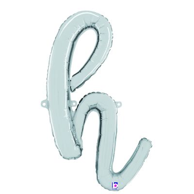 Betallic 24" Script Silver Letter H