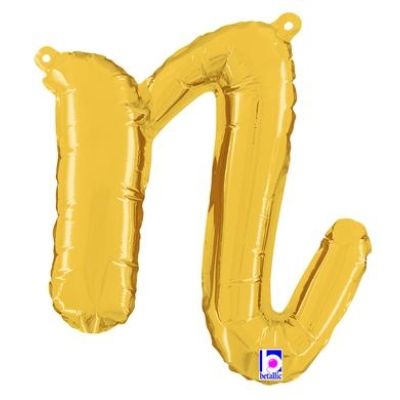 Betallic 14" Script Gold Letter N