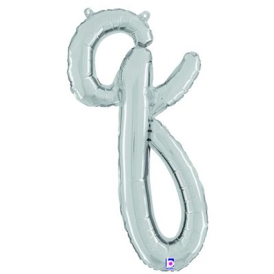 Betallic 24" Script Silver Letter Q