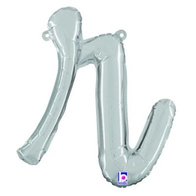 Betallic 14" Script Silver Letter R