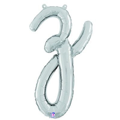 Betallic 24" Script Silver Letter Z
