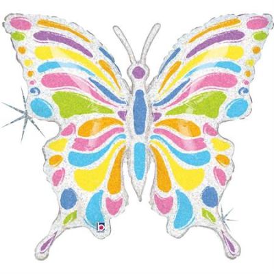 Betallic Holographic Foil Shape 83cm (33") Pastel Butterfly