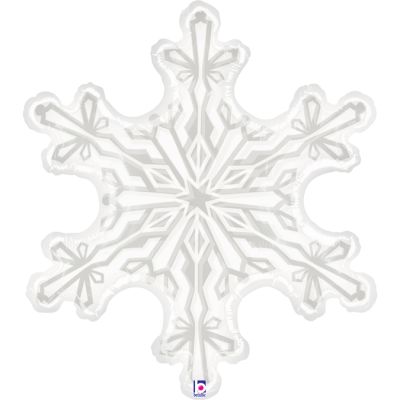 Betallic Foil Shape 79cm (31") Clear Snowflake