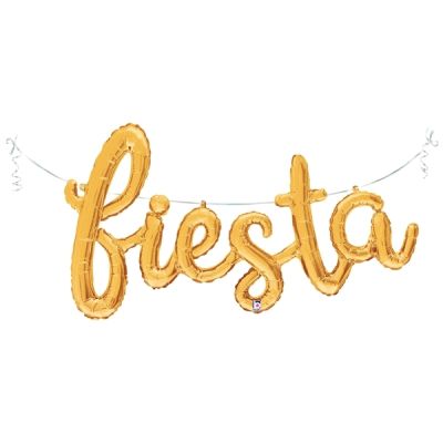 Betallic Foil Script 135cm (53") Gold Fiesta 