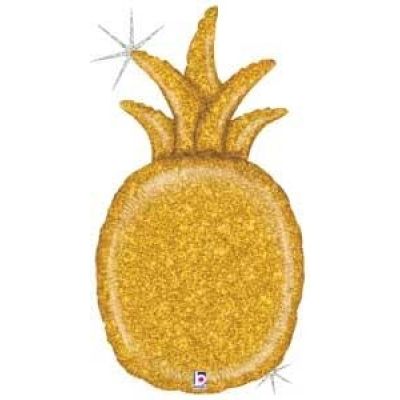 Betallic Foil Shape 89cm (35") Gold Glitter Pineapple
