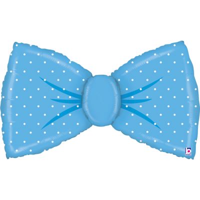 Betallic Foil Shape 80cm (33") Blue Bowtie