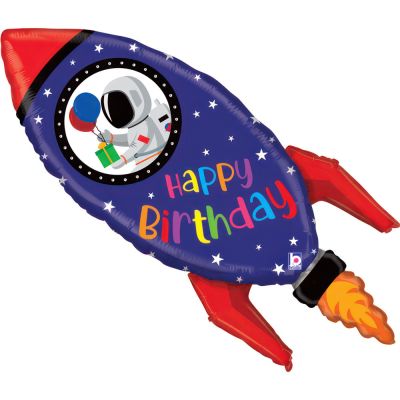 Betallic Foil Shape 102cm (40") Birthday Rocket