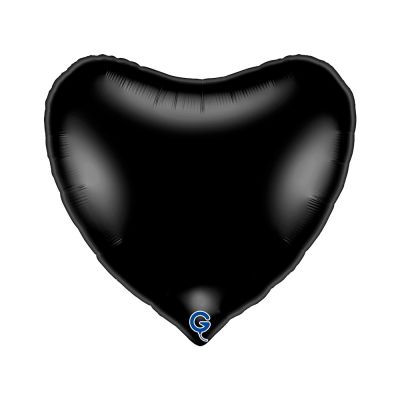 Grabo Foil Solid Colour Heart 91cm (36") Black (Unpackaged)