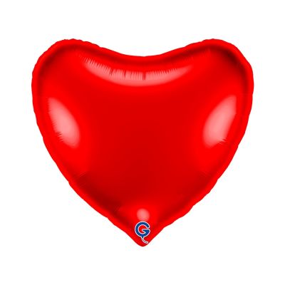Grabo Foil Solid Colour Heart 91cm (36") Red (Unpackaged)