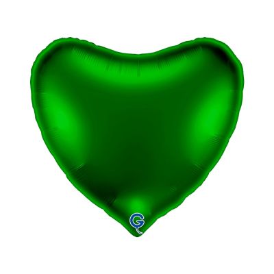 Grabo Foil Solid Colour Heart 91cm (36") Dark Green (Unpackaged)