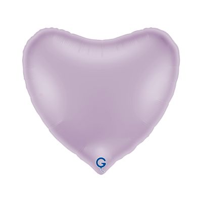 Grabo Foil Solid Colour Heart 91cm (36") Lilac (Unpackaged)