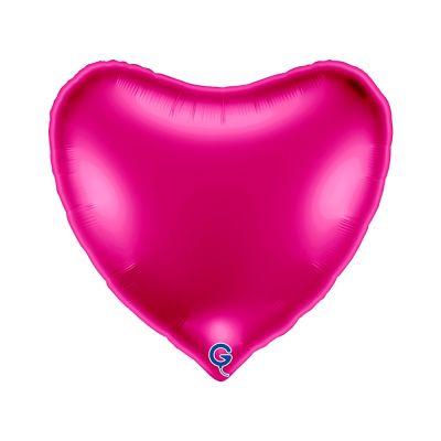Grabo Foil Solid Colour Heart 91cm (36") Magenta (Unpackaged)