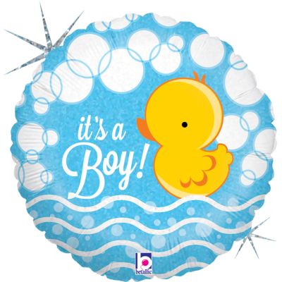 Betallic Holographic Foil 45cm (18") Baby Boy Ducky