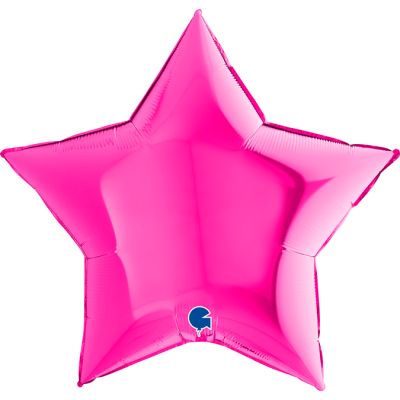 Grabo Foil Solid Colour Star 91cm (36") Magenta (Unpackaged)