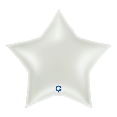 Grabo Foil Solid Colour Star 91cm (36") White (Unpackaged)