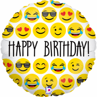 Betallic Foil 45cm (18") Emoji Birthday