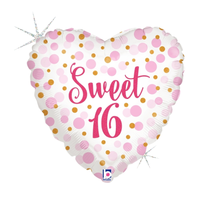 Betallic Foil 45cm (18") Glitter Sweet 16th Birthday