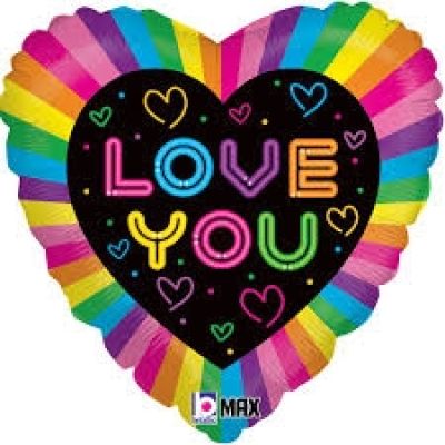 Betallic Foil 45cm (18") Neon Love