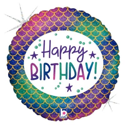Betallic Foil 45cm (18") Glitter Mermaid Birthday