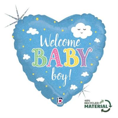 Betallic Foil 45cm (18") Welcome Baby Boy