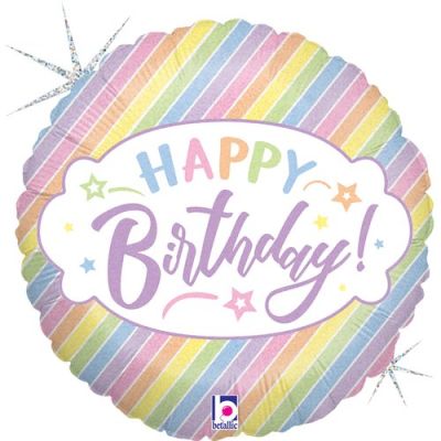 Betallic Holographic Foil 45cm (18") Pastel Birthday