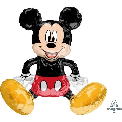 Anagram Licensed Foil Shape Multi Balloon Sitting Mickey Mouse (45cm x 45cm)