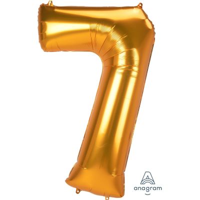 Anagram 52" (132cm) Foil Jumbo Gold Number 7 
