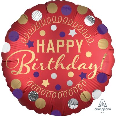 Anagram Foil 45cm (18") Red Satin Birthday Party 