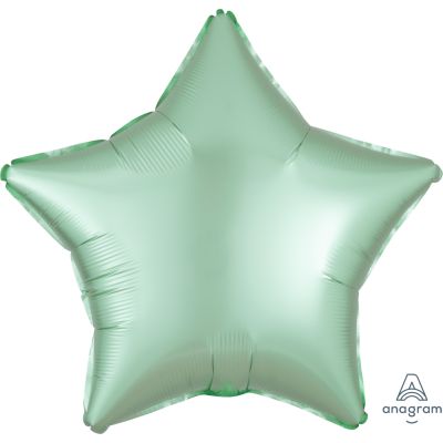 Anagram Foil Solid Colour Star 45cm (18") Satin Luxe Pastel Mint