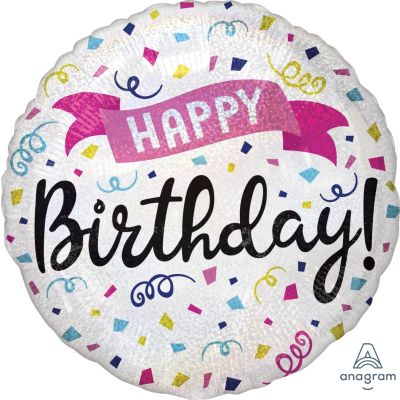 Anagram Foil 45cm (18") Holographic Birthday Sparkle Banner