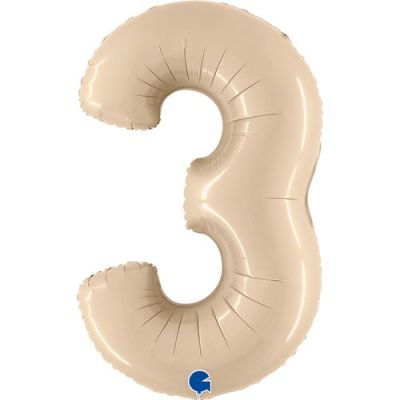 Grabo Foil 102cm (40") Satin Cream Number 3