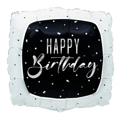 Unique Square Foil 45cm (18") Silver Birthday Mayhem (Unpackaged)