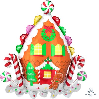 Anagram Licensed Shape Foil Gingerbread House (71cm x 76cm)